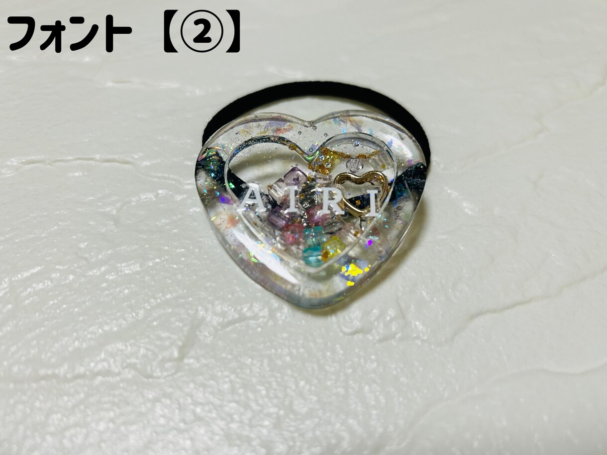 シェルネームヘアゴム【オーダーメイド】を作成します オリジナルネームオーダーメイドです イメージ4