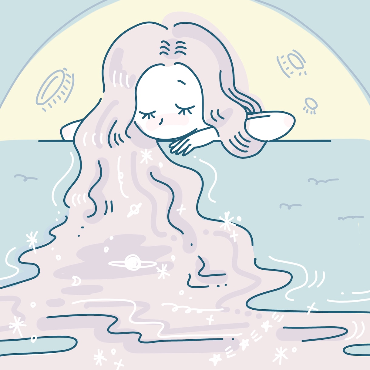 ゆるく可愛い世界観のデジタルイラストを描きます 美術学部卒の現役デザイナーがデジタルイラストを描きます！ イメージ1