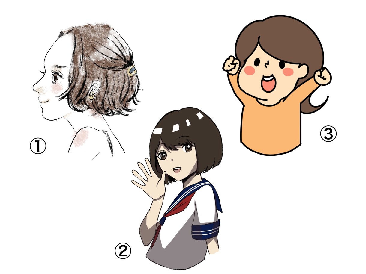 絵柄多数イラスト承ります ご要望の雰囲気をお伝えください。 イメージ1