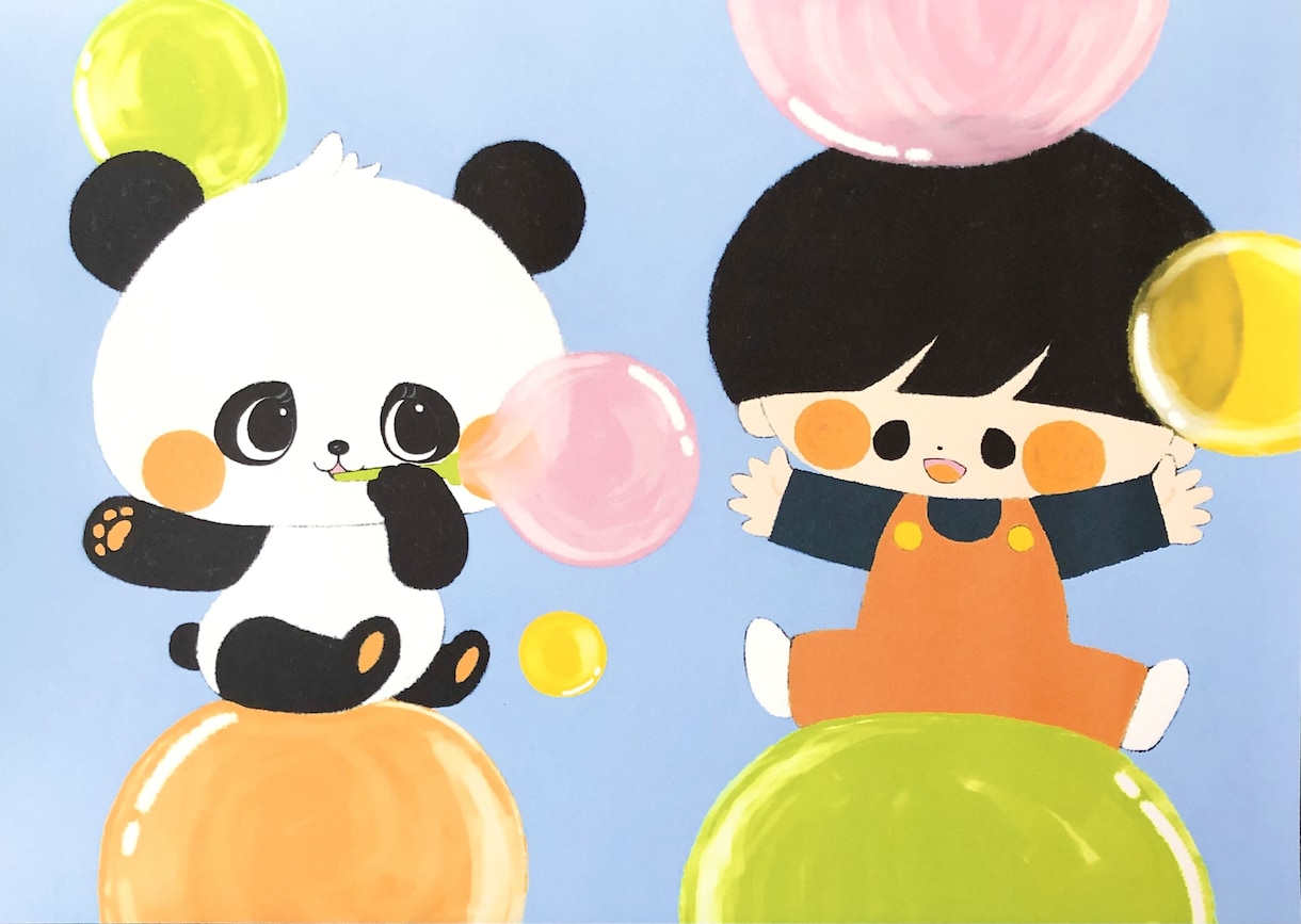 レトロかわいい( ¨̮ )イラスト描きます 元保育士のイラストレーターが子ども向けイラストをお描きします イメージ1