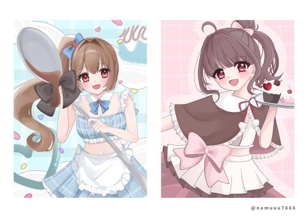 目を引くきゅるきゅるかわいいイラストを描きます 歌ってみた、SNS投稿、アイコン、サムネなどにばっちり！ イメージ4