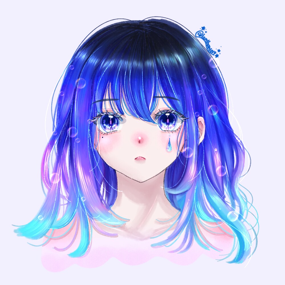 透明感のある女の子のSNSアイコン描きます 透明感のある儚い女の子アイコンをあなただけの世界観で描きます イメージ2