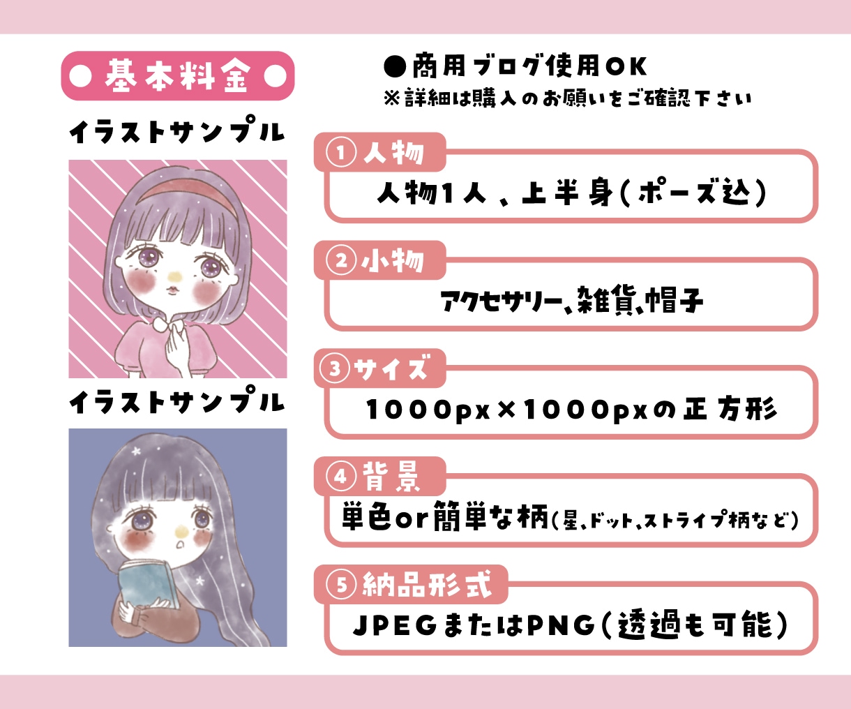 商用ブログOK！可愛いアイコンイラスト作成します レトロポップで個性的なゆめかわイラスト♪SNSやブログに◎ イメージ5