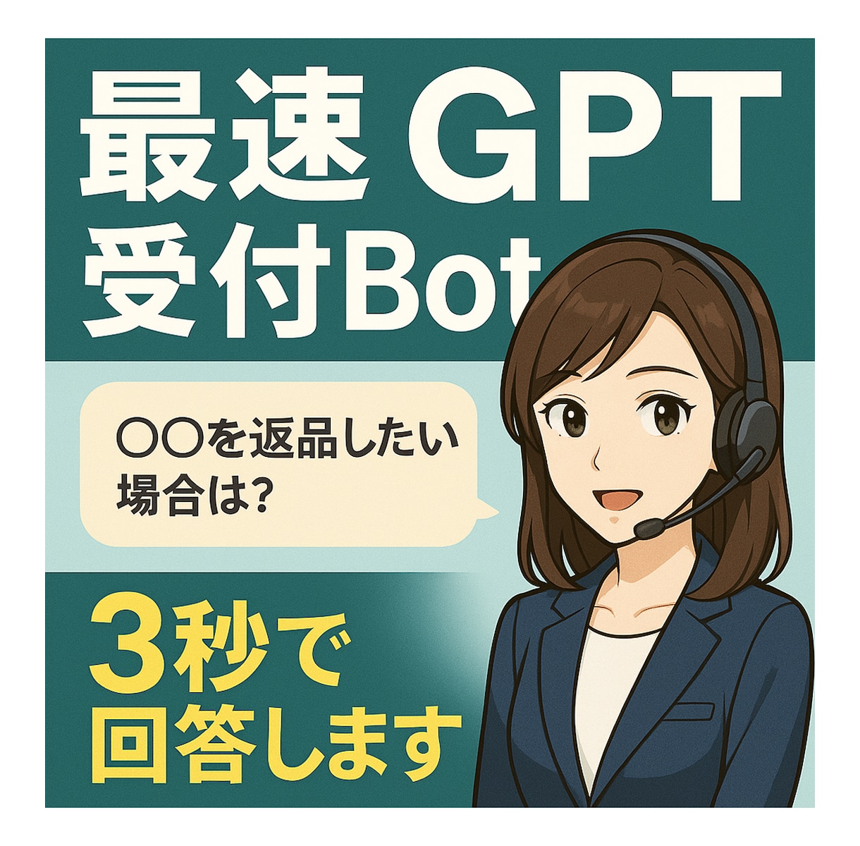 最速応答型GPT受付Botを構築します 3秒以内に自動応答するLINE受付Bot イメージ1