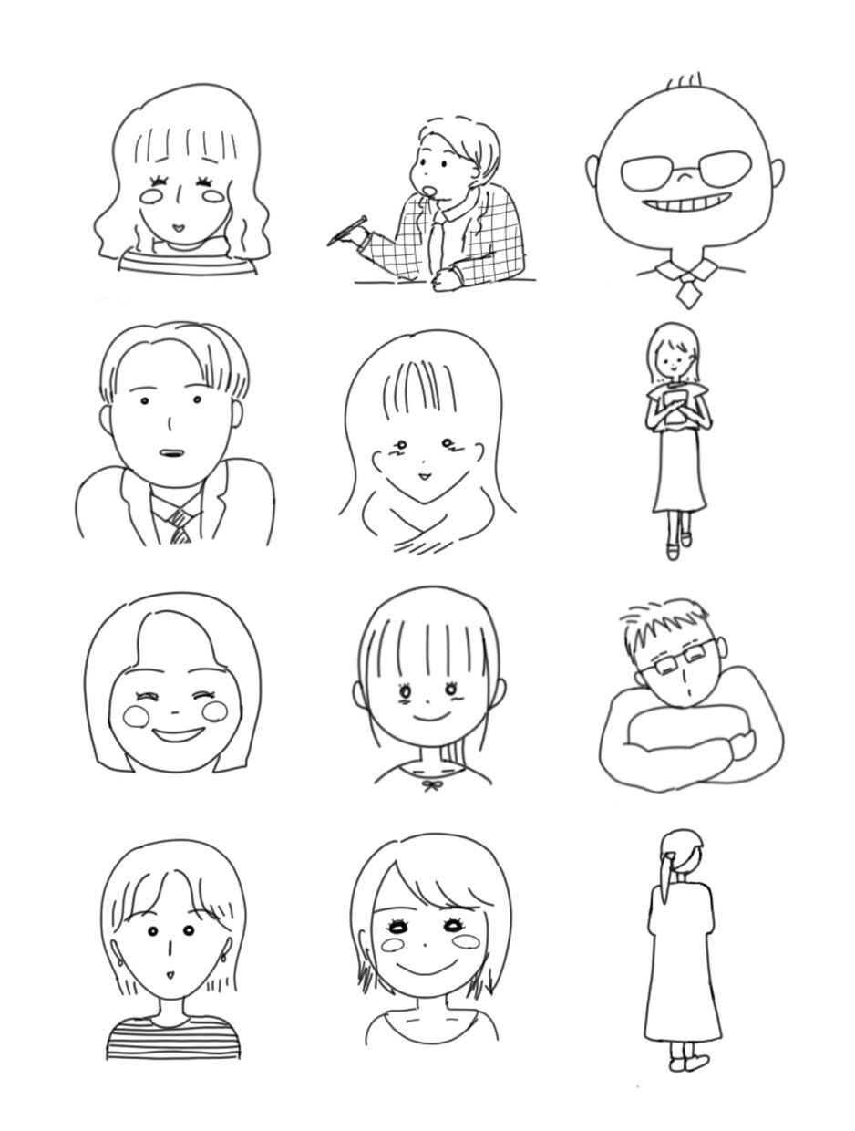 似顔絵でSNS用アイコン作ります ご本人を「かすってる」ゆる～い似顔絵 イメージ6