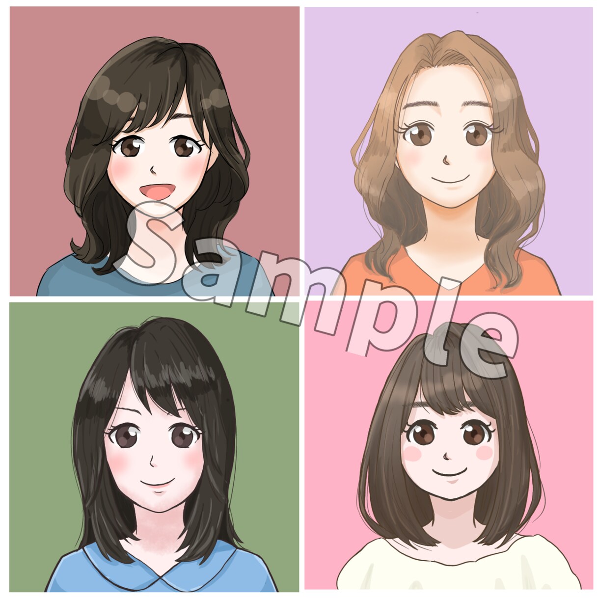 くっきり見やすい似顔絵を描きます 印象に残るイラストを作成します！アイコンにおすすめです！ イメージ8