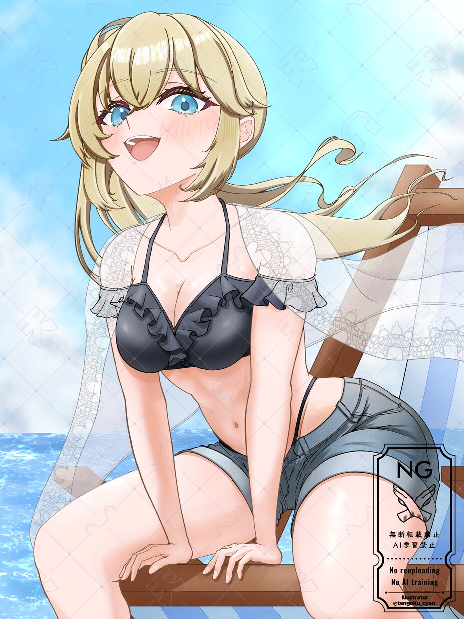 商用利用可！量産一枚絵【水着】を描きます ライバー活動をお手伝い！サムネ/パネル開け/おはV/アイコン イメージ9