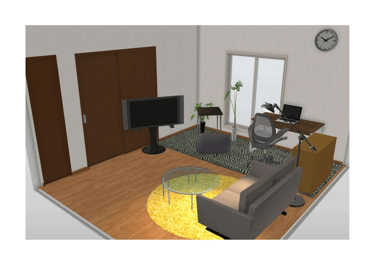 一部屋だけ！家具レイアウトを2D・3Dで作成します 【家具を買う前に、サイズ感と動線を確認できます】 イメージ2