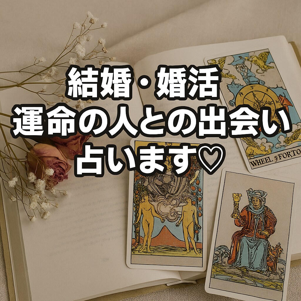 結婚・婚活⭐︎運命の人との出会いを占います 婚活中の方、結婚願望がある方や恋人との未来を知りたい方へ♡ イメージ6