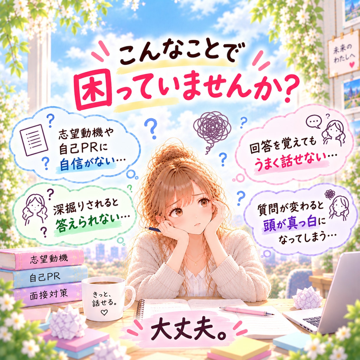 面接が苦手な方へ｜回答整理・模擬面接まで対策します 丸暗記では話せない。深掘りが怖い。自分の言葉で話せる面接へ イメージ2