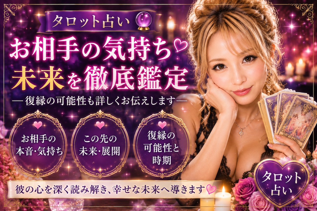 恋愛鑑定❤️彼は私に冷めた⁉️2人の未来占ます 霊視♡×タロット未来設計図彼の気持ち☯️状況いつ連絡くる❓ イメージ1