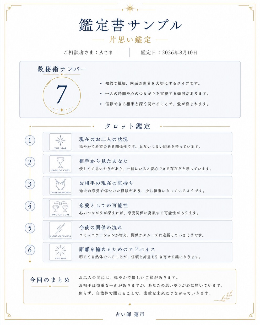 これから3か月の未来と運勢を鑑定します 特に大きな悩みはないけれど、これからの運勢を見てほしい人へ イメージ2