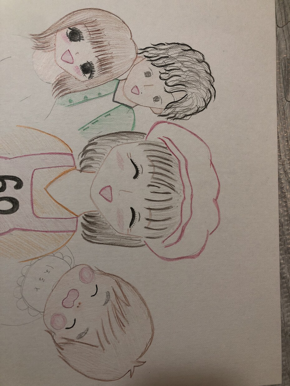 手書きの思いのある似顔絵を作成します ★還暦祝いや記念日等でご家族や恋人との思い出★ イメージ1