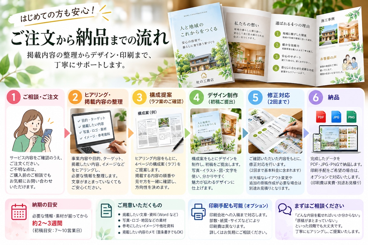 パンフレットを制作します 掲載内容を整理し、見やすく伝わる一冊へ イメージ2