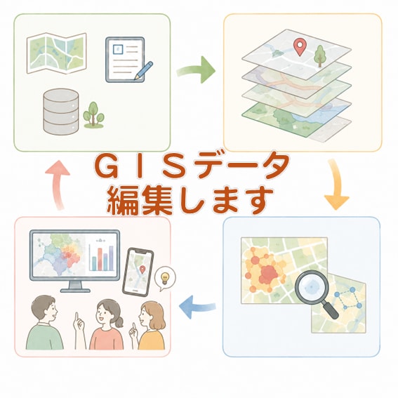 GISのデータを編集します 面倒な空間データの編集を引き受けます イメージ1