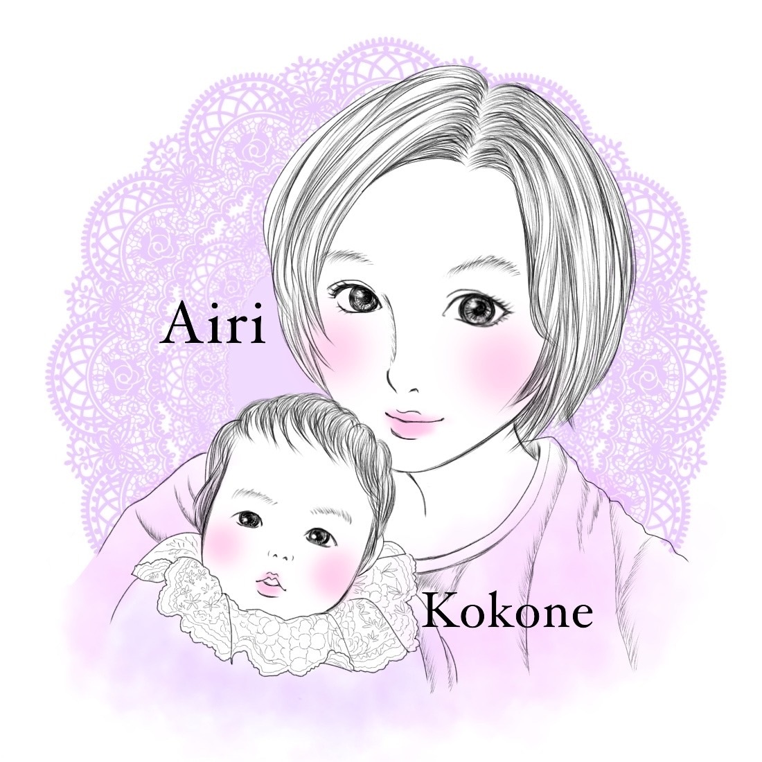 似顔絵風のアイコン描きます 線画でオシャレなあなただけのアイコンに!おそろいのバナーも イメージ2
