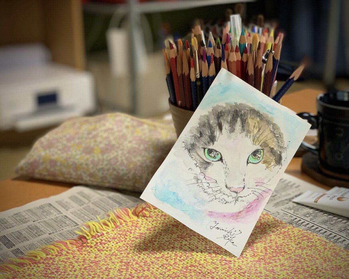 愛ペット似顔絵付iPhoneカバーデザインします 愛ペット似顔絵原画付となります。 イメージ4