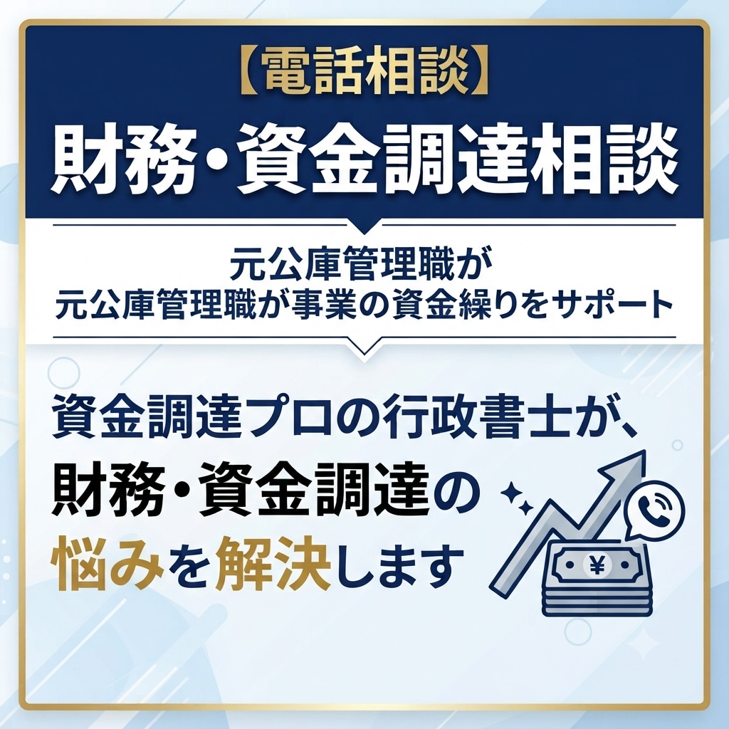 財務・資金調達相談|元公庫管理職がサポートします 公庫で管理職のプロが財務・資金調達の悩みに寄り添います イメージ1