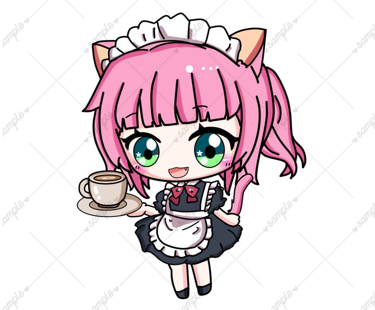 可愛い♡オリジナルちびキャラ・ミニキャラ描きます 猫耳やケモミミ♡アイコン用に！可愛いちびキャラを描きます！ イメージ7