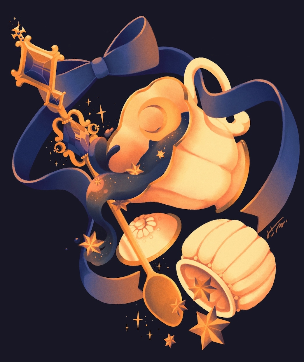 食べ物や小物などをオシャレに描きます 魔法がかかったような素敵なイラストに仕上げます！ イメージ2