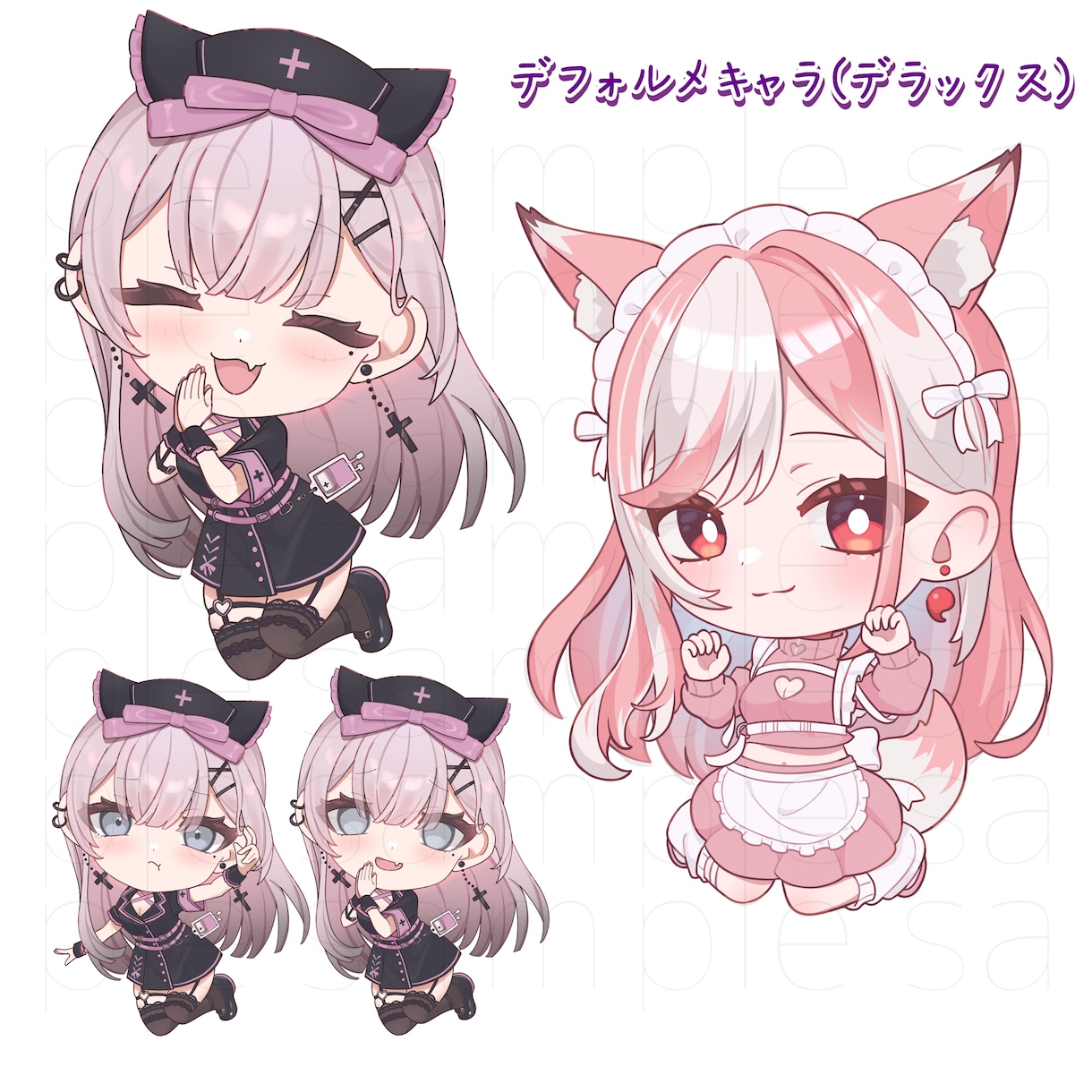 立ち絵からデフォルメまで、美麗なイラスト描きます 様々な絵柄で対応可能！各お客様にぴったりの作品を提供します。 イメージ4