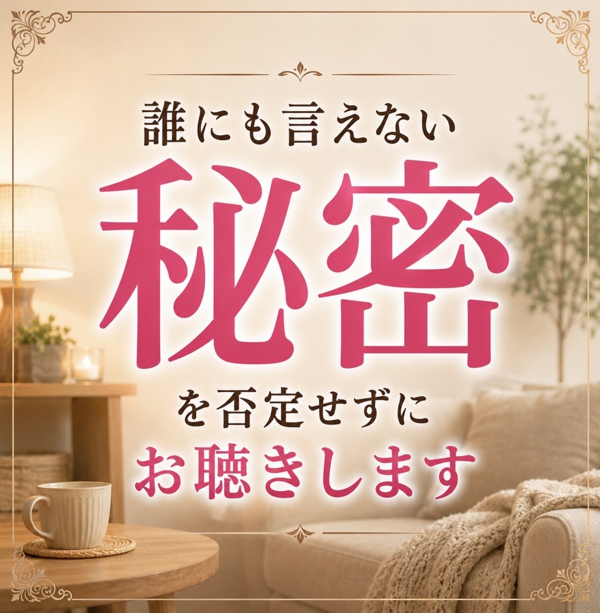 今すぐ電話OK！秘密のお話を優しく受け止めます 恋愛、浮気、不倫、親子、人間関係、仕事、愚痴、ストレス、雑談 イメージ1