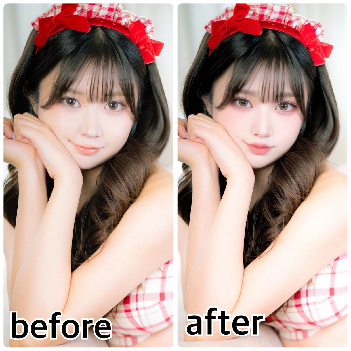 お写真のレタッチであなたの綺麗お手伝いします 韓国アイドル風や二次元風な加工からナチュラルまで！ イメージ1