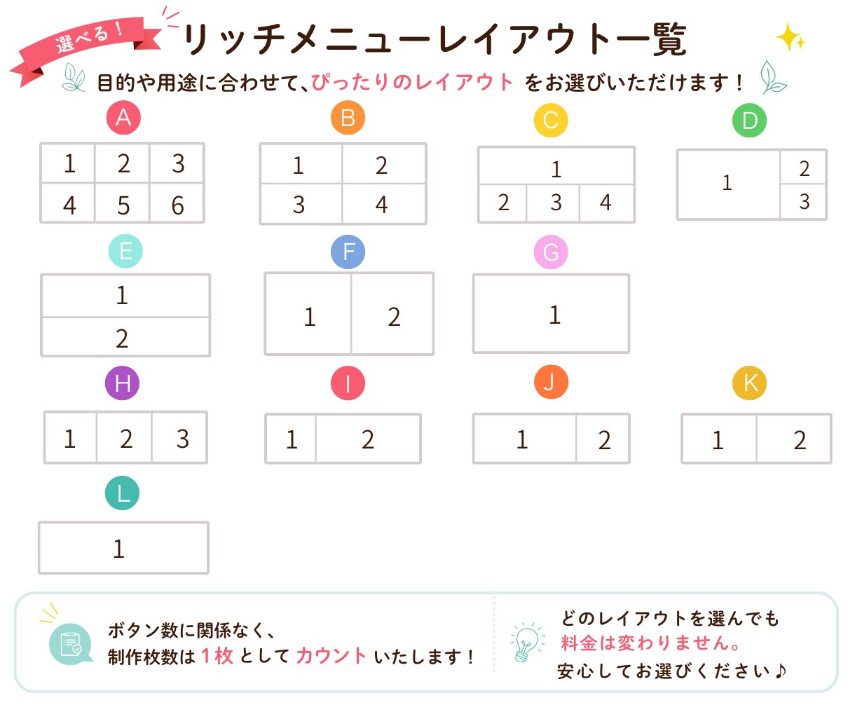 おしゃれなLINEリッチメニュー作成します 集客につながる目を引くデザイン イメージ9