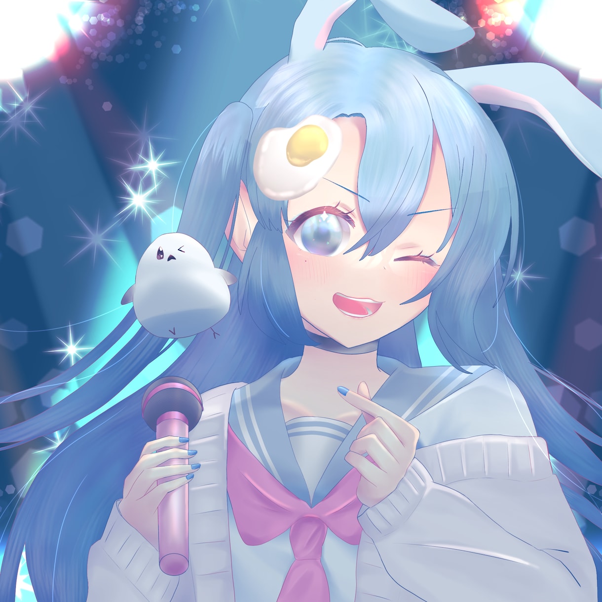 各SNSアイコン、歌ってみたサムネイル等描きます 透明感のあるイラストで目を引く作品をお描きします！ イメージ7