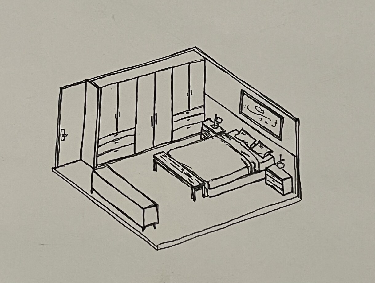 手描きで作る内観パース／家具配置も対応できます インテリアのプロが手描きで魅せる空間提案。今だけ割引価格 イメージ5