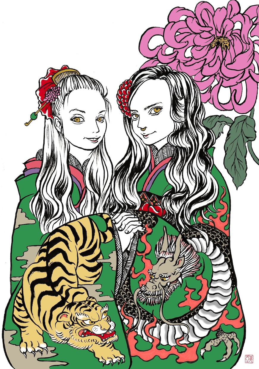 和風／浮世絵風のイラストを全力で描きます モダン浮世絵スタイルの肖像画描きます！ イメージ9