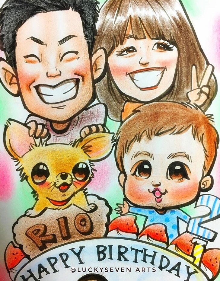 昨日対応！可愛い似顔絵お描きします プレゼントお困りの方！世界で１枚の可愛い似顔絵いかがですか イメージ3