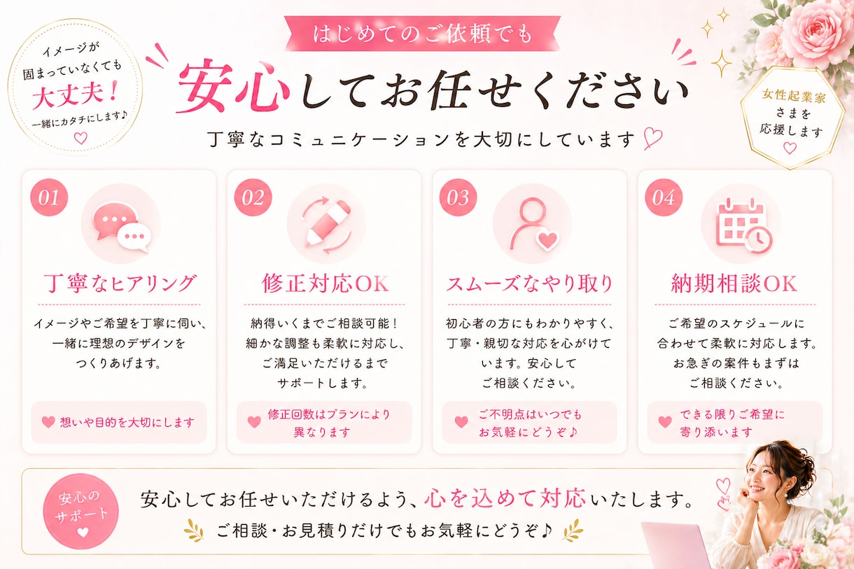 忙しいママ起業家のための集客画像制作します SNS・バナー画像制作｜忙しいママ起業家向け集客デザイン イメージ4