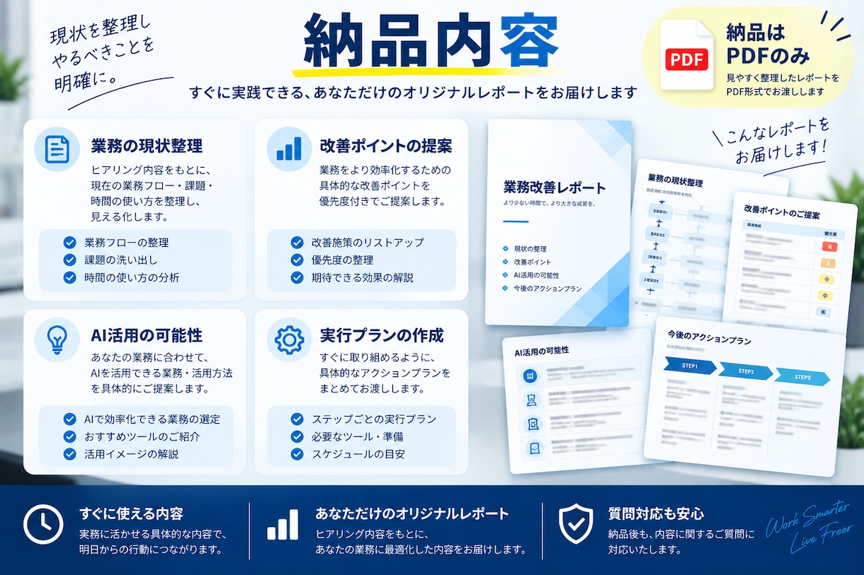 ChatGPT等で業務自動化の仕組みを設計します 実績200社超｜あなたの業務に合うAI自動化フロー設計 イメージ2
