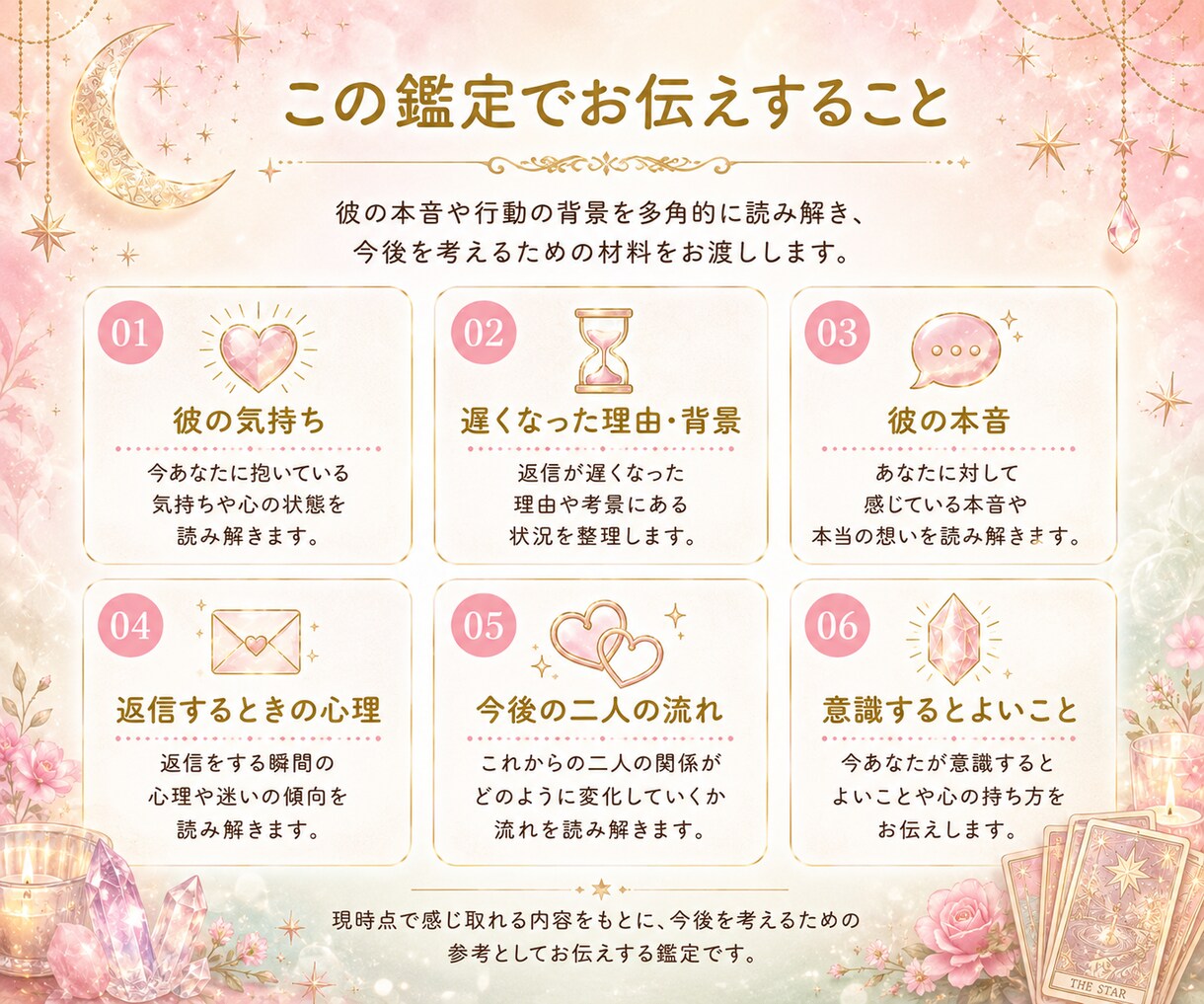 返信が遅くなった彼の本音・理由タロットで鑑定します 返信が遅くなった理由と彼の本音を丁寧に読み解きます イメージ5