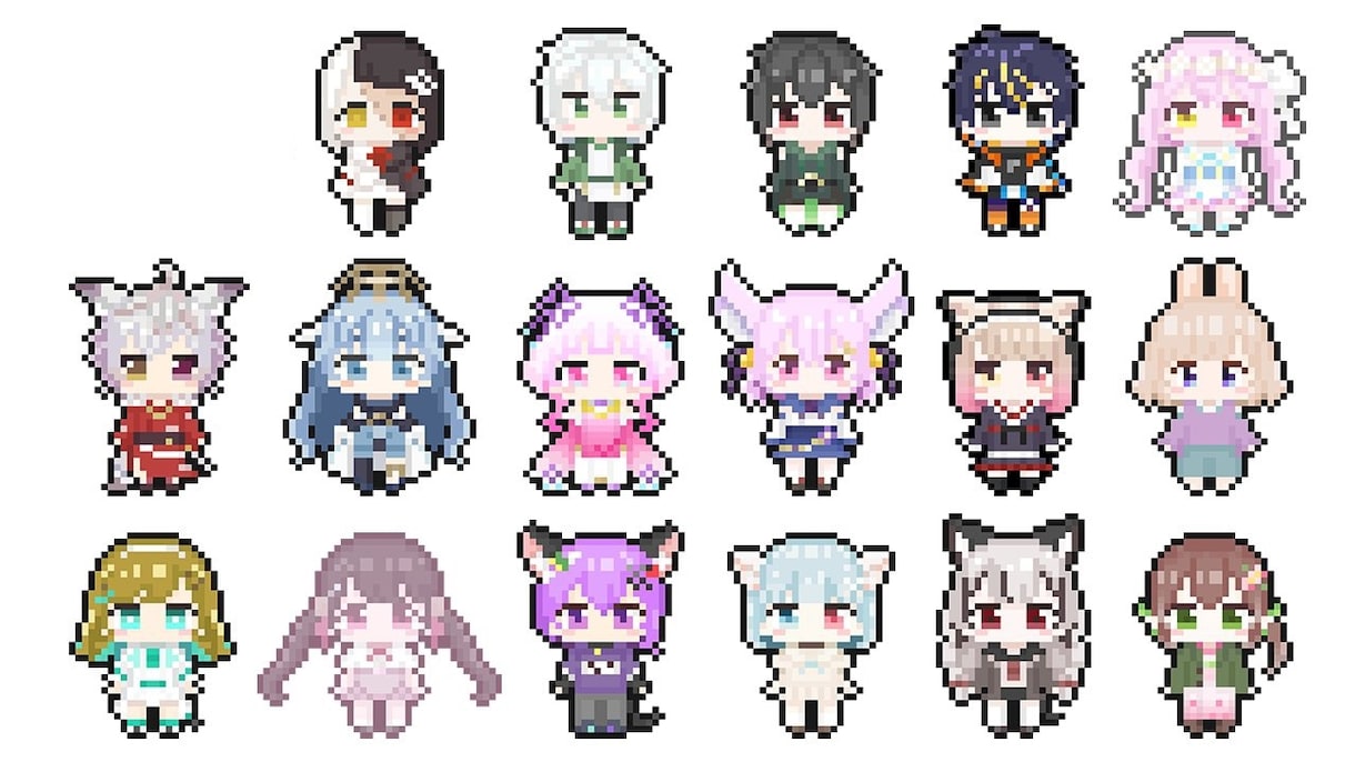 オリジナルドット絵を描きます ◎選べる表情差分４セット！デフォルメミニキャラ イメージ4