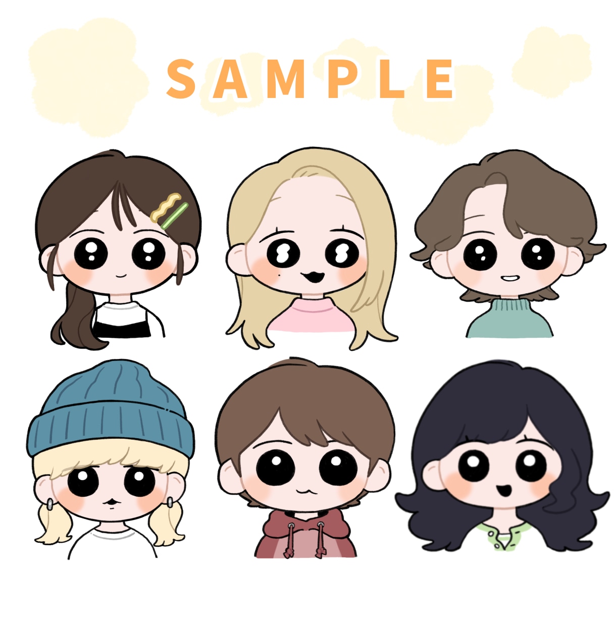 修正無制限☆SNSアイコン制作します うるうるつぶらな瞳のイラストをお届けします … ☆ イメージ8