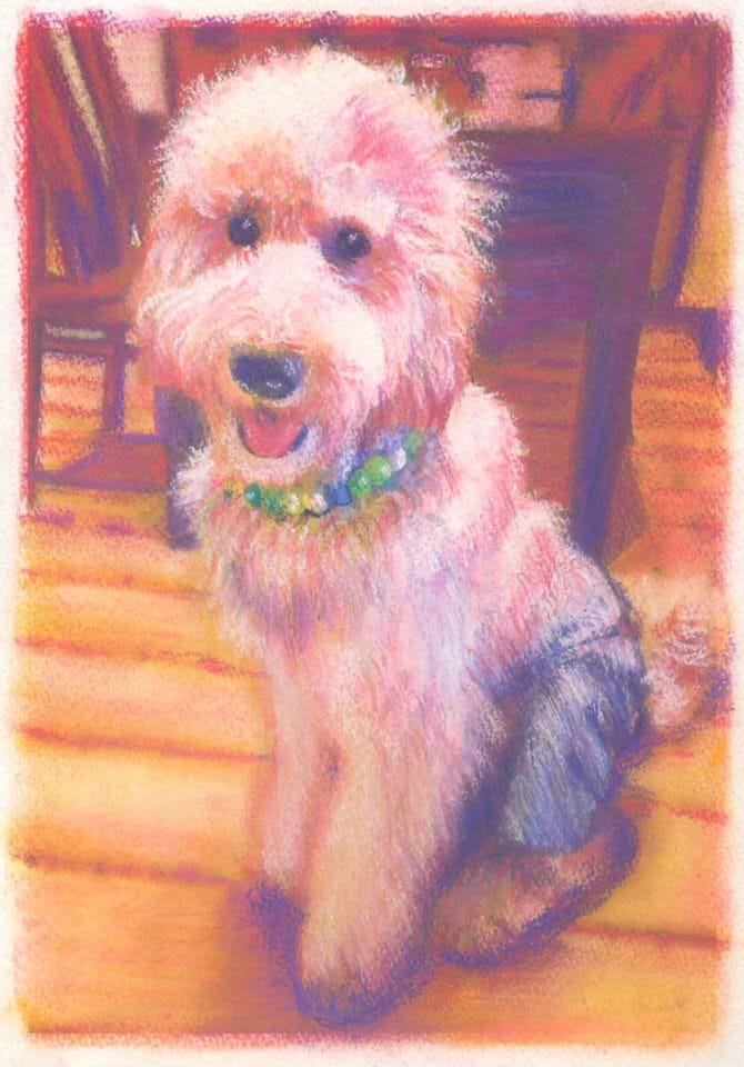 似顔絵をパステルでワトソン紙A4に美しく描きます 美しく、かわいく、うっとりするような絵を描きます イメージ2