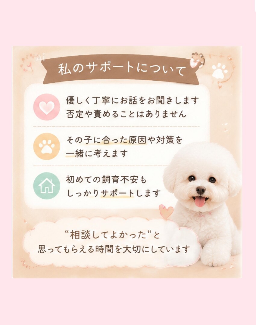 愛犬の食糞、一緒に原因考えます 愛犬の食糞のお悩み、優しくお聞きします イメージ4