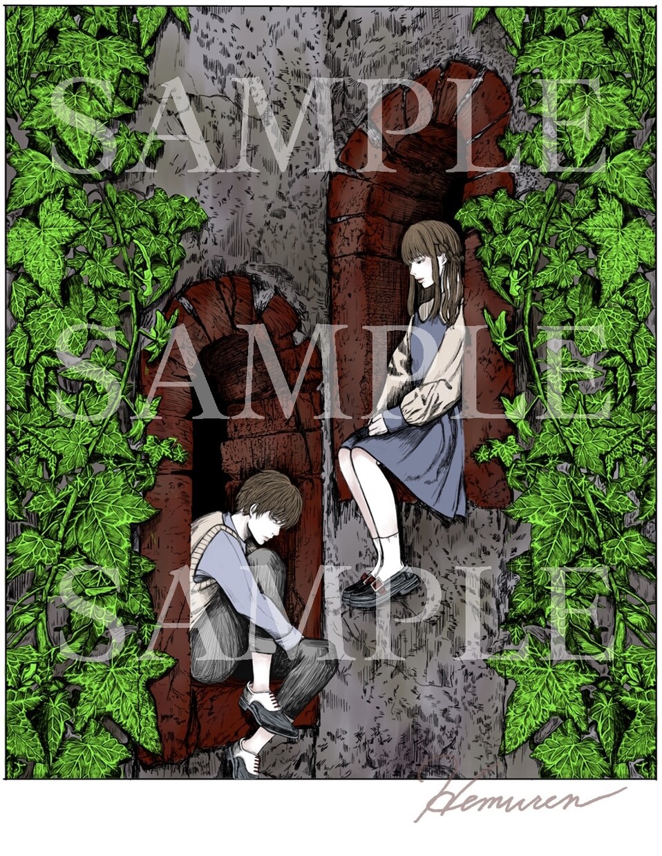 ペン画風の表紙、裏表紙お描きします 小説などのお話の扉にお使いください。 イメージ5