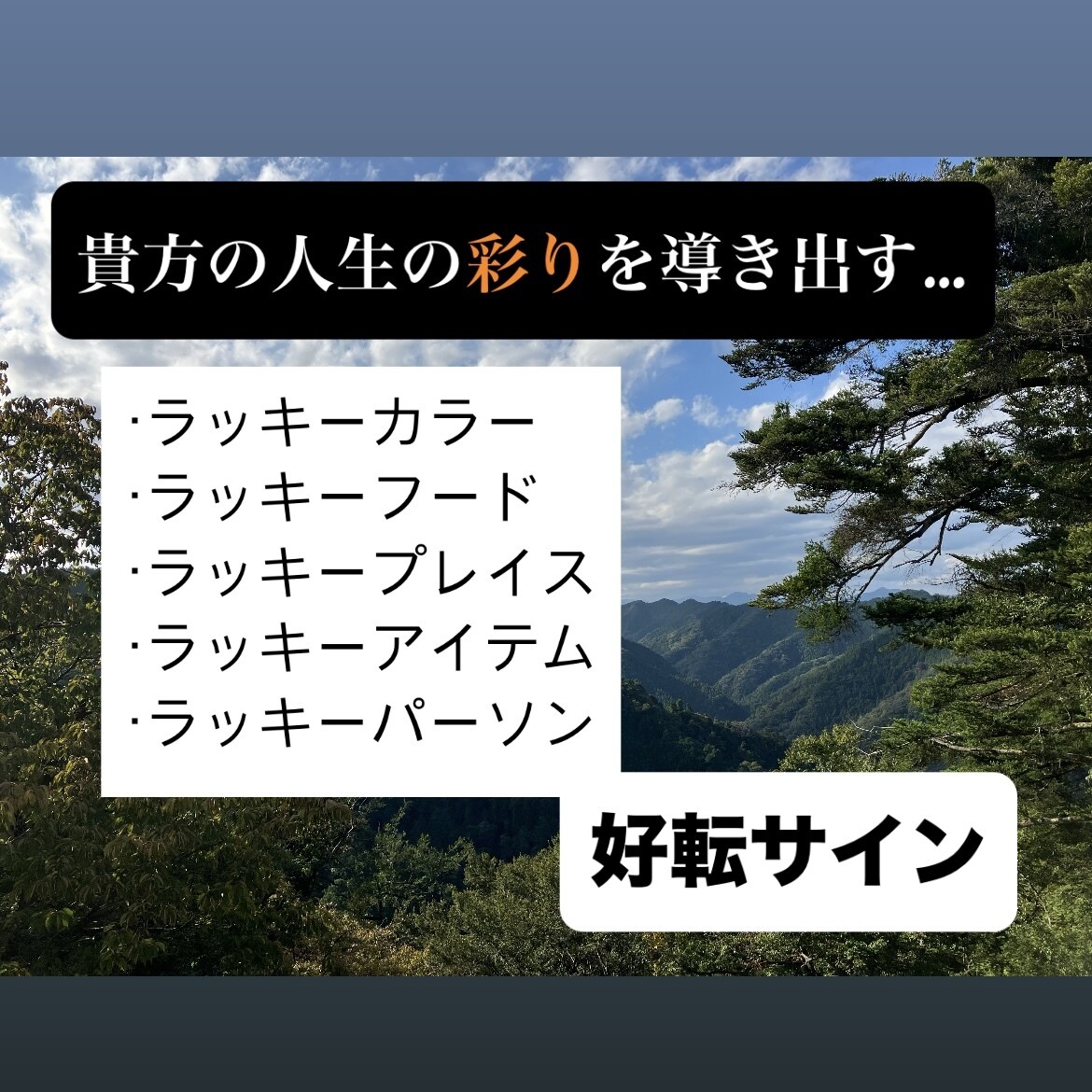 貴方のラッキーカラー・アイテム等お伝え致します ご自身のもつパーソナルなラッキーカラーやフードとは！ イメージ1