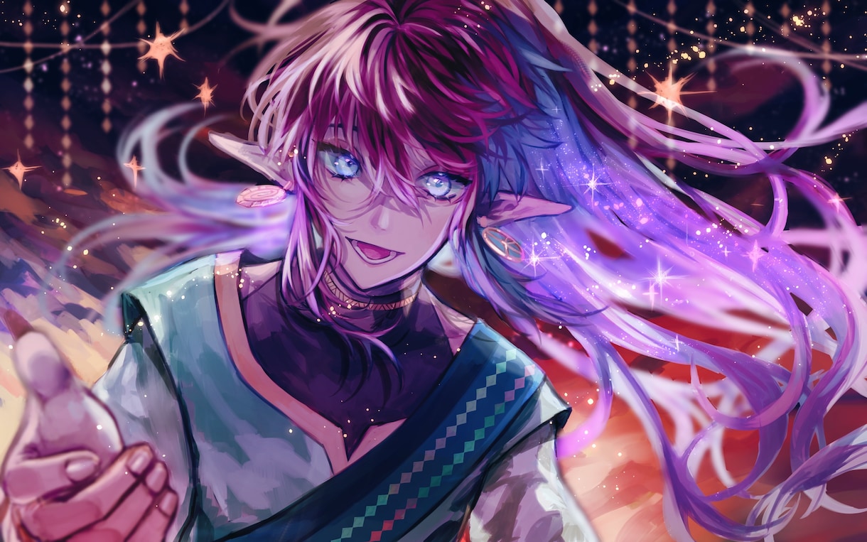 色鮮やかで目を惹く美しいイラスト描きます MVやサムネイル、立ち絵などに！ イメージ6