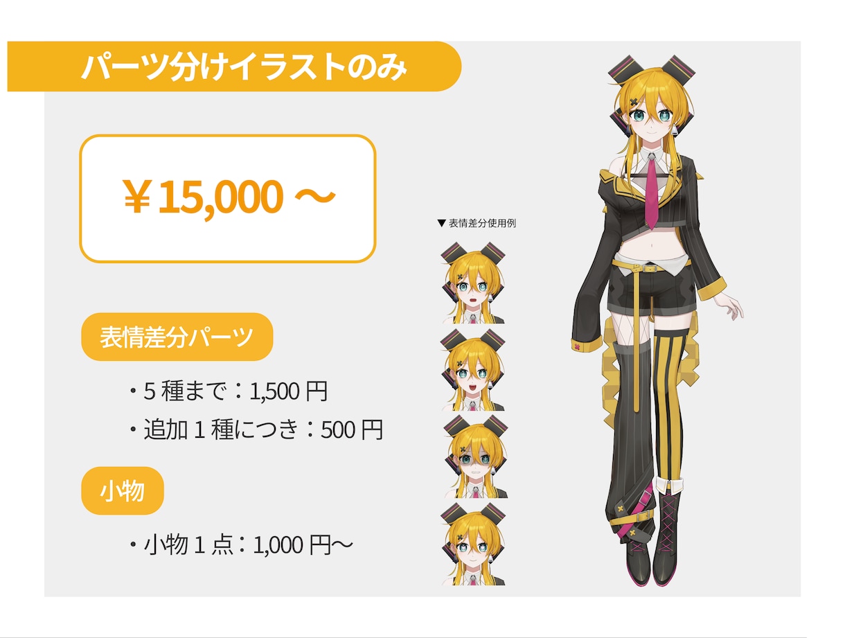 Vtuber用モデリング、立ち絵・一枚絵作成します 依頼が初めての方も大歓迎！ご気軽にご相談ください！ イメージ5