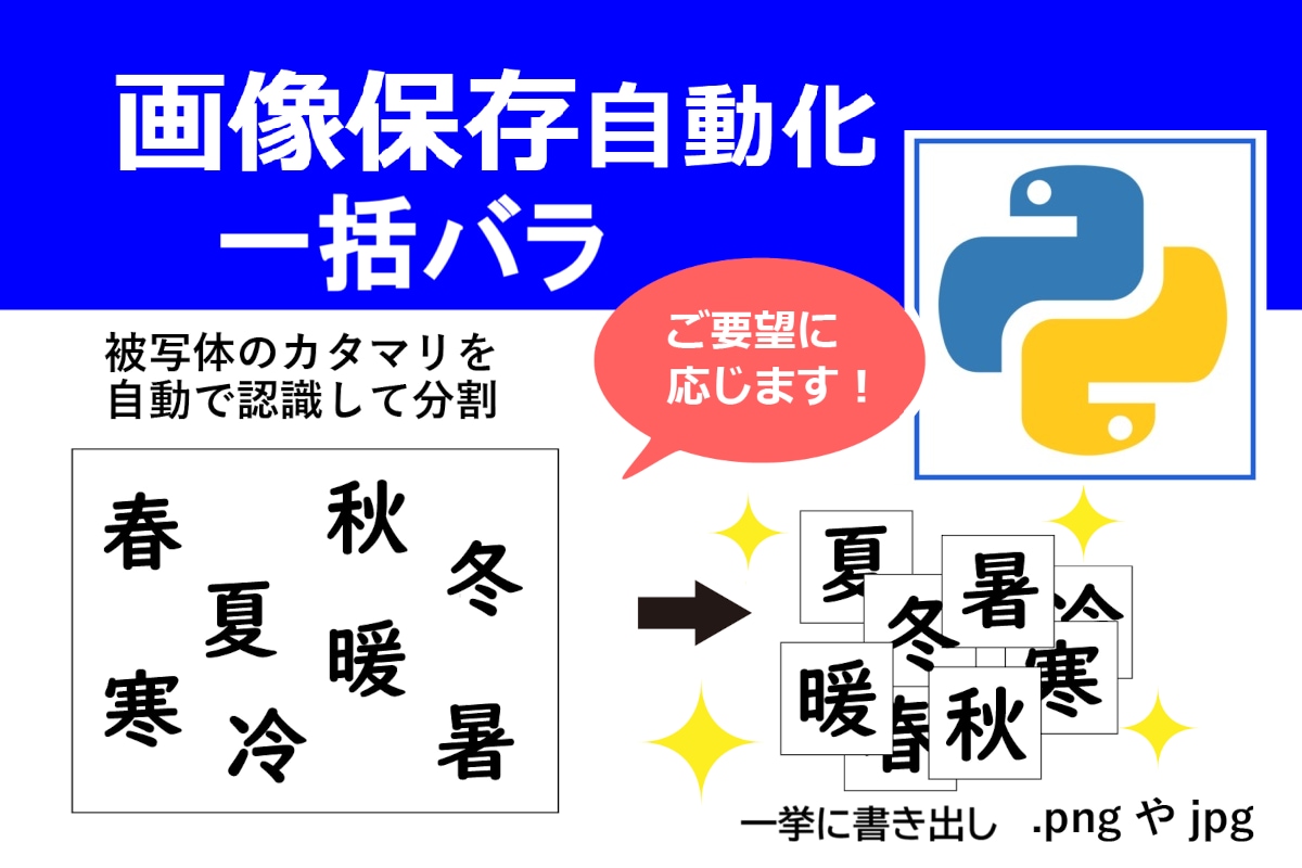 Python 画像処理 自動化ツール作成します PDF・画像・図面・Excel連携 事務作業を効率化します イメージ4