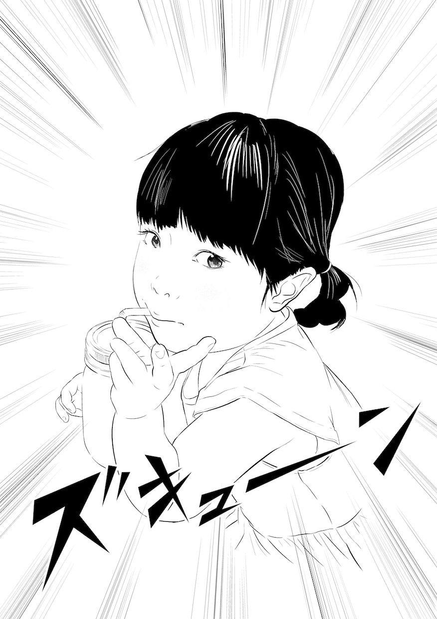 写真を元に似顔絵お描きします プレゼントに最適　タイプの違う似顔絵を選べます　マンガ風にも イメージ3