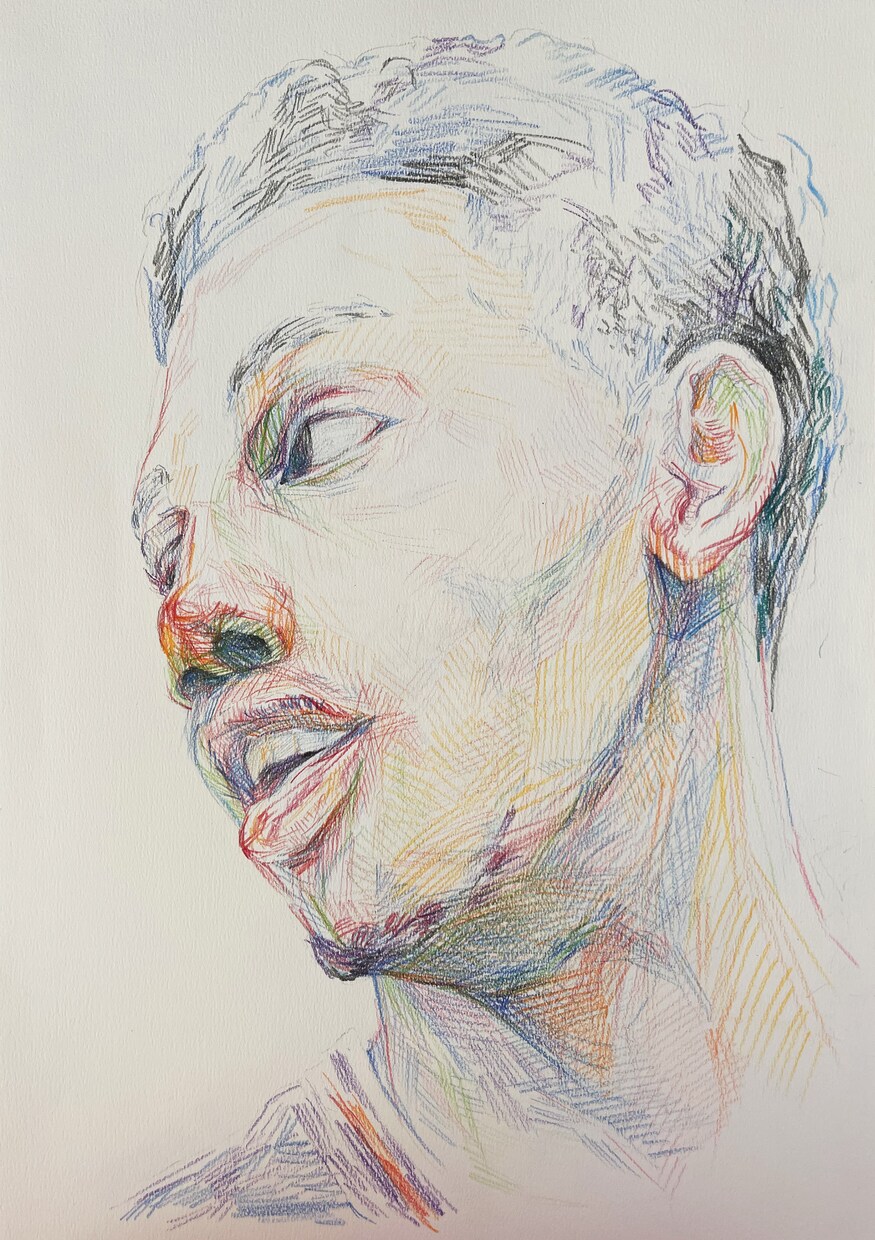 色鉛筆で鮮やかな透明感のある似顔絵を描きます お祝いの品としてご家族や友人へのプレゼントとしていかがですか イメージ4