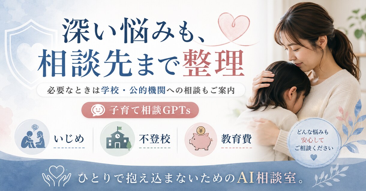 子育て相談に特化した既存のGPTsを提供します 共感だけで終わらない、家庭に合わせた子育てアドバイス イメージ7