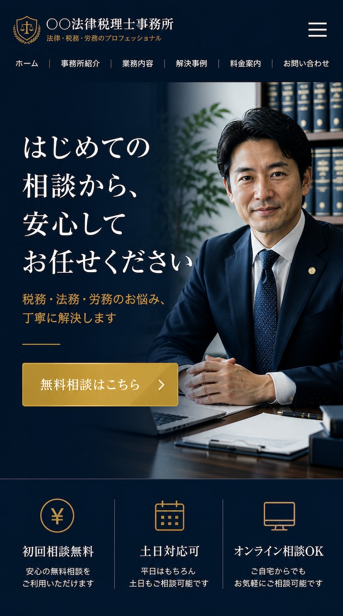 士業事務所向けWordPressのLP制作します 士業事務所のLP、信頼と集客を両立して制作します イメージ2