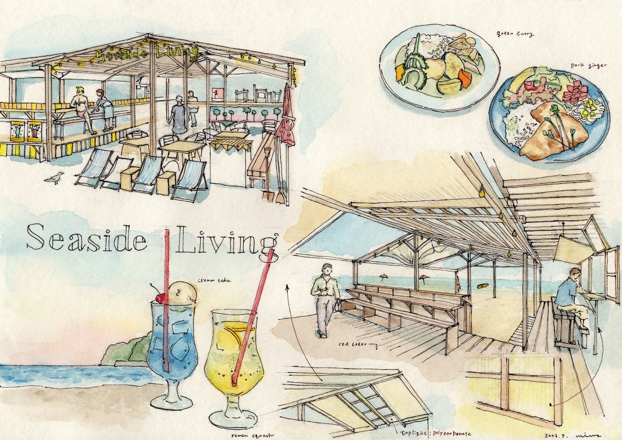 住宅や建築の手描きパースを作成します 建築士が描く美しい線と水彩のあたたかみを活かしたパースです！ イメージ3