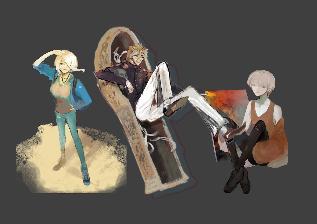 油絵のような立ち絵製作ます どの物語でも存在感がある立ち絵を作成致します。 イメージ2